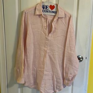 Gap pink linen long sleeve